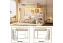 Flieks Hochbett Kinderbett mit Stauraumtreppe & Lichtleiste Bild 5