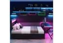 Flieks Metallbett Gamingbett Plattformbett 140x200cm mit Schreibtisch und 2 Schubladen Bild 3