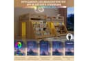 Flieks Hochbett Kinderbett mit Stauraumregal und LED Bild 4