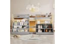 Flieks Hochbett Kinderbett Halbhochbett 90x200cm mit LED Bild 1