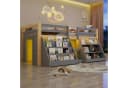 Flieks Hochbett Kinderbett Halbhochbett 90x200cm mit LED Bild 2
