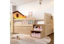 Flieks Kinderbett Halbhohes Hausbett mit LED und Schubladen Bild 1