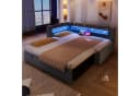 Flieks Polsterbett 90/180x200cm mit Ausziehfunktion LED-Beleuchtung Bild 2