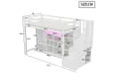 Flieks Hochbett 90x200 mit Stauraum und LED-Beleuchtung Weiß Bild 5