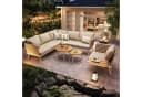 Flieks Gartenlounge-Set 6-Sitzer L-Form Beige Bild 2