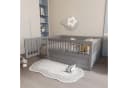 Flieks Kinderbett Holzbett Bodenbett Grau mit Zaun und Tür Bild 3