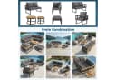 Flieks Gartenlounge-Set 7-Sitzer Metall mit 2 Couchtischen Bild 5