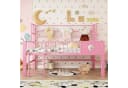 Flieks Kinderbett Rosa Metallbett 90x200cm mit Kleiderstange Bild 1