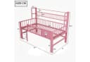 Flieks Kinderbett Rosa Metallbett 90x200cm mit Kleiderstange Bild 4