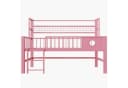 Flieks Kinderbett Rosa Metallbett 90x200cm mit Kleiderstange Bild 5
