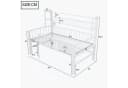 Flieks Kinderbett Hochbett Metall weiß mit Netzregal und Kleiderstange Bild 4