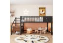 Flieks Kinderbett Hochbett Metall Schwarz mit Stauraum Bild 1
