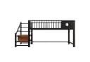 Flieks Kinderbett Hochbett Metall Schwarz mit Stauraum Bild 5