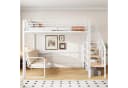 Flieks Hochbett Metall 140x200 mit Polstersofa & Stauraumtreppe Bild 3