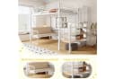Flieks Hochbett Metall 140x200 mit Polstersofa & Stauraumtreppe Bild 4
