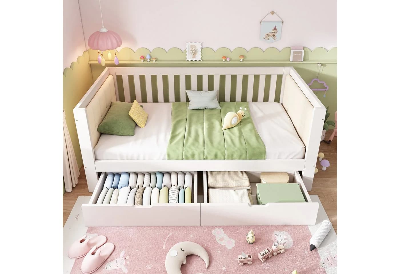 Flieks Kinderbett Holzbett 90x200 mit Schubladen - Bild 4