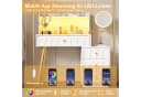 Flieks Schminktisch Weiß mit LED-Spiegel und 4 Schubladen Bild 4