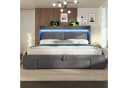 Flieks Polsterbett 180x200 Grau mit LED, USB & Stauraum Bild 3