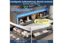 Flieks Polsterbett 180x200 Grau mit LED, USB & Stauraum Bild 5