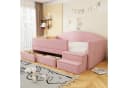 Flieks Kinderbett Einzelbett 90x190cm mit 2 Schubladen Treppe Rausfallschutz Bild 2