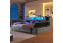 Flieks Daybett Polsterbett 140x190cm LED Aufladen Grau Bild 2