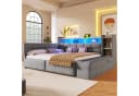 Flieks Daybett Polsterbett 140x190cm LED Aufladen Grau Bild 3