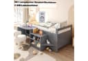 Flieks Halbhochbett Grau mit Schreibtisch und Schrank Bild 3