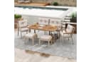 Flieks Gartenlounge-Set 6-Sitzer Beige mit Servierwagen Bild 2