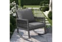 Flieks Gartenstuhl Grau mit Kissen und Kreuzseilwebtechnik Bild 2
