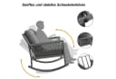 Flieks Gartenstuhl Grau mit Kissen und Kreuzseilwebtechnik Bild 4