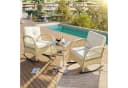 Flieks Balkonset 2 Stühle & Tisch Rattan Beige Bild 4