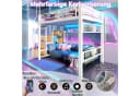 Flieks Hochbett Metall 140x200 mit LED & Stauraumtreppe Bild 3