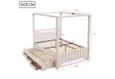 Flieks Polsterbett Himmelbett Beige mit LED, Schubladen & Ausziehbett Bild 4