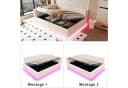 Flieks Polsterbett 140x200 mit LED, Aufladen & Bettkasten Beige Bild 3