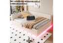 Flieks Polsterbett 140x200 mit LED, Aufladen & Bettkasten Beige Bild 5