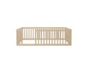 Flieks Kinderbett Massivholz Bodenbett mit Zaun Beige Bild 4