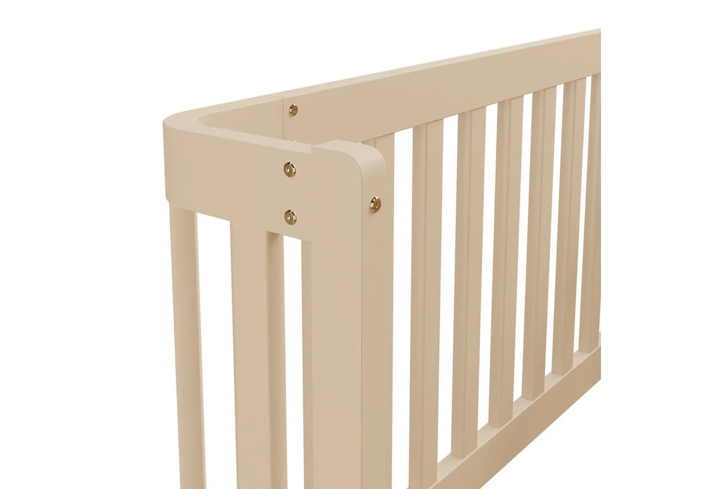 Flieks Kinderbett Massivholz Bodenbett mit Zaun Beige - Bild 5