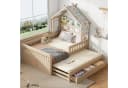 Flieks Kinderbett Hausbett 140x200 mit Ausziehbett & Schubladen Bild 2
