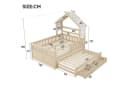 Flieks Kinderbett Hausbett 140x200 mit Ausziehbett & Schubladen Bild 4