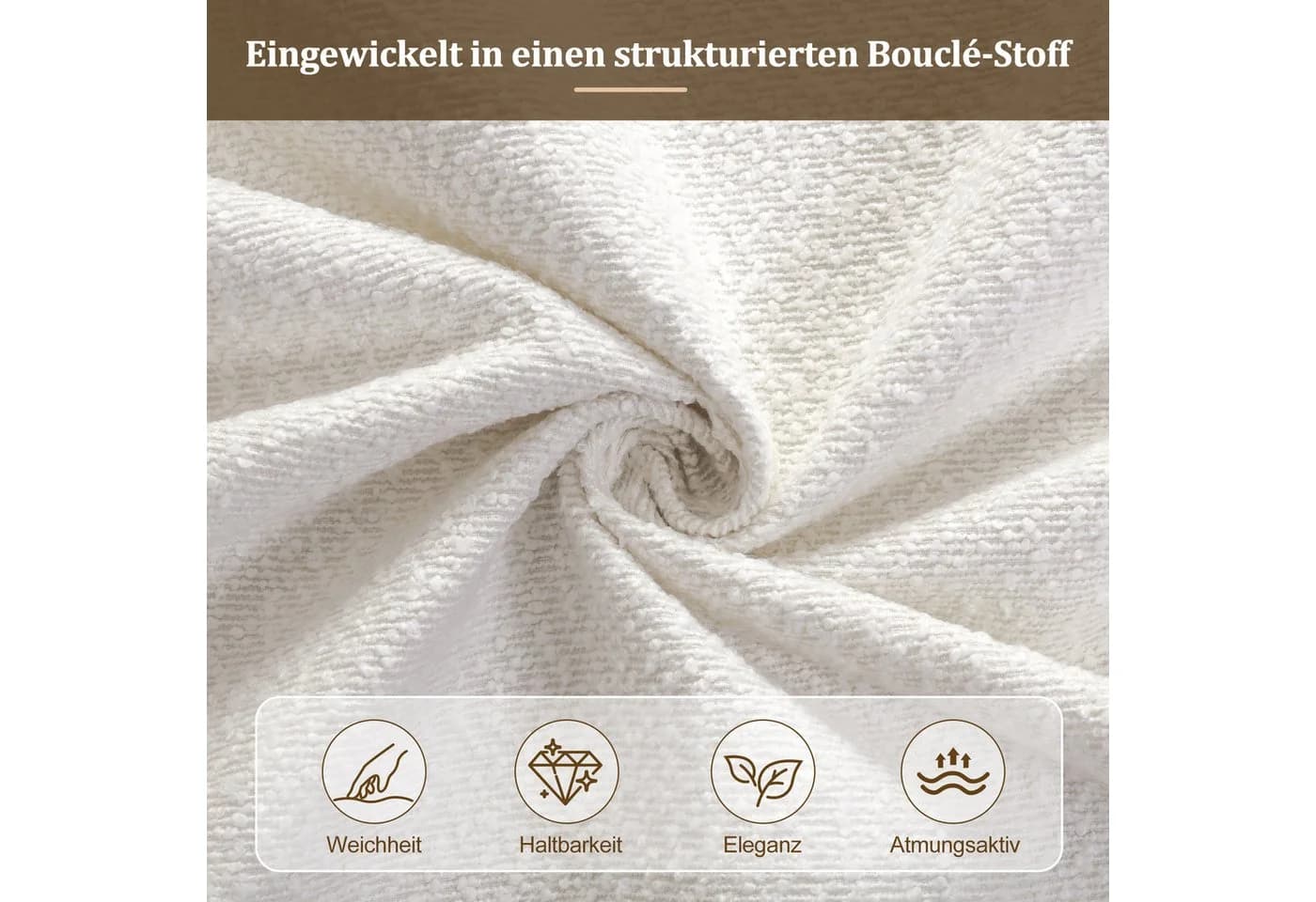 Flieks Polsterbett Daybett Beige mit Stauraum und Leselampe - Bild 5