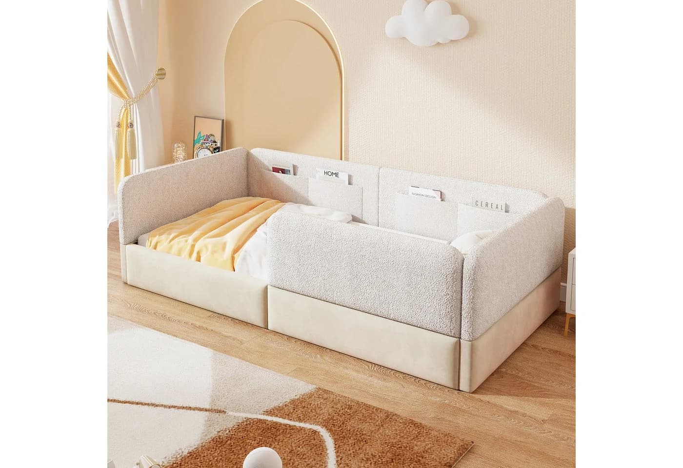 Flieks Kinderbett Polsterbett mit Schutzgitter und Aufbewahrungstasche - Bild 2
