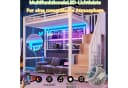 Flieks Hochbett Metall 90x200 mit LED & Kleiderstange Bild 4