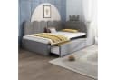 Flieks Polsterbett Daybett L-Form Grau mit Kronen-Design Bild 2