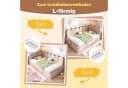 Flieks Polsterbett L-Form Rosa Hydraulisches Daybett mit Kronen-Design Bild 5