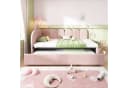 Flieks Polsterbett Daybett L-Form Rosa mit Ausziehbett Bild 4