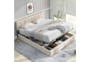 Flieks Polsterbett Hydraulisch Samt Beige Bild 2