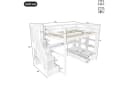 Flieks Hochbett Kinderbett mit LED, Stauraumtreppe, Schreibtisch Bild 5