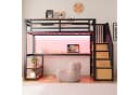 Flieks Hochbett Metall 90x200 mit Stauraumtreppe Bild 1
