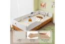 Flieks Polsterbett Samt & Holz Design mit Stautaschen Bild 5