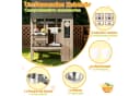 Flieks Outdoor-Spielküche Massivholz Hausform mit Wasserhahn Bild 5
